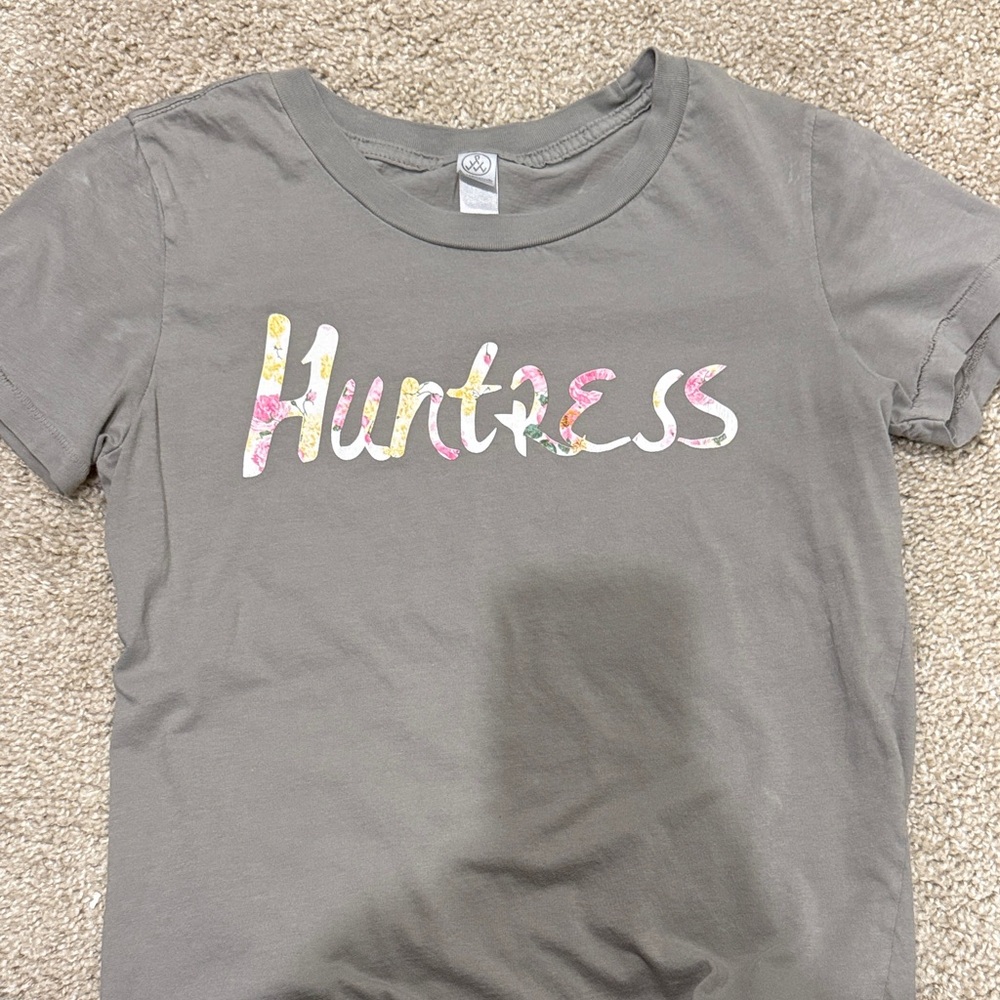 Alternative Gray T-Shirt with Floral Logo